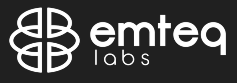 Emteq Labs logo with what looks like a brain outline.